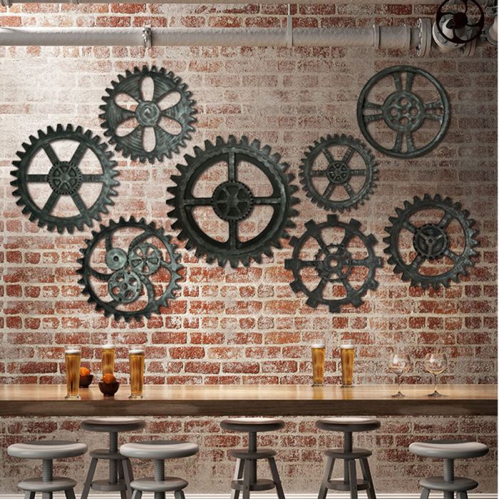 Industrial wall decor room