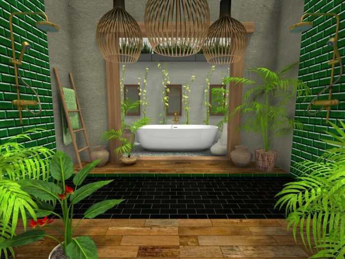 Bathroom tropical design inviting ideas plants Bathroom tropical design inviting ideas plants